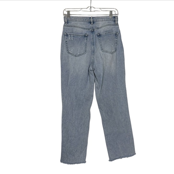 PacSun High Rise Straight Leg Jeans Distressed Light Wash Size 26 Denim - Picture 2 of 10